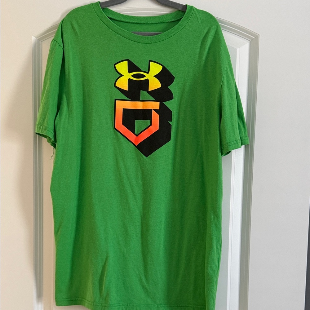Under Armour Bright Green Tee with Bold Logo